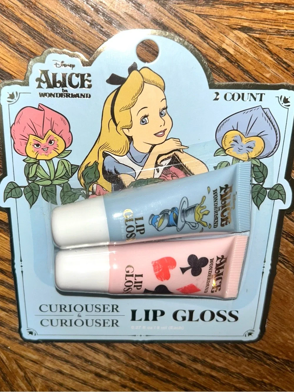 Disney Alice in Wonderland 2-Pack Lip Gloss Tubes - Blue & Pink